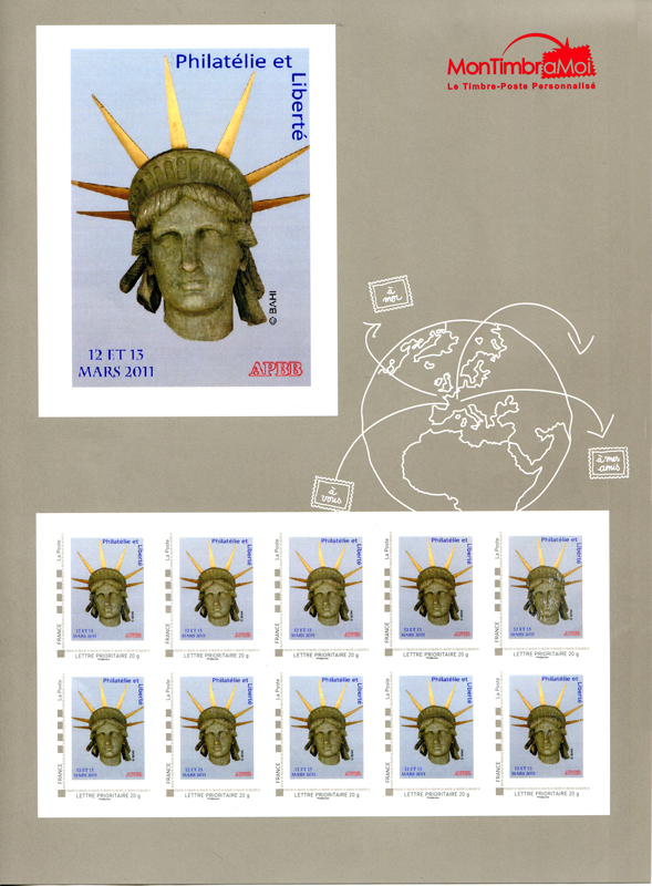 Carnet 10 timbres pour l'occasion.