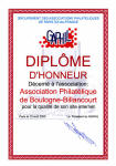 Diplôme d'Honneur.