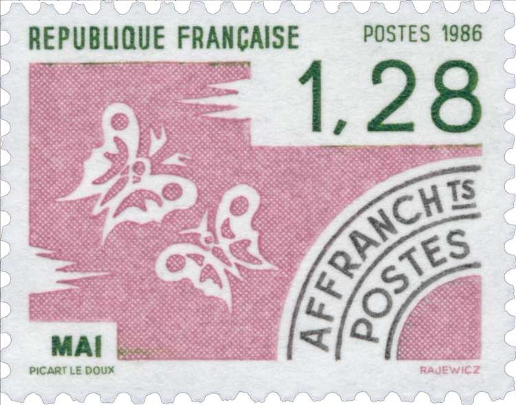 Timbre préoblitéré du mois de mai.