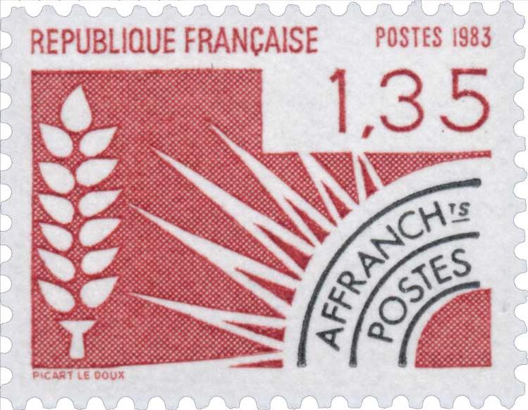 Timbre préoblitéré de l'été.